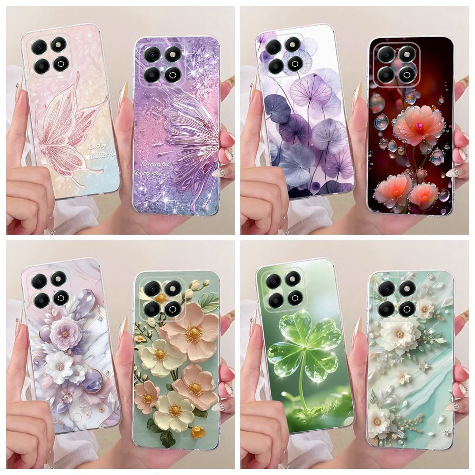 Vỏ Mới Cho Honor X6a WDY-LX1 WDY-LX2 / X6b JDY-LX1 JDY-LX2 Vỏ Silicon Trong Suốt Mềm TPU Thời Trang 