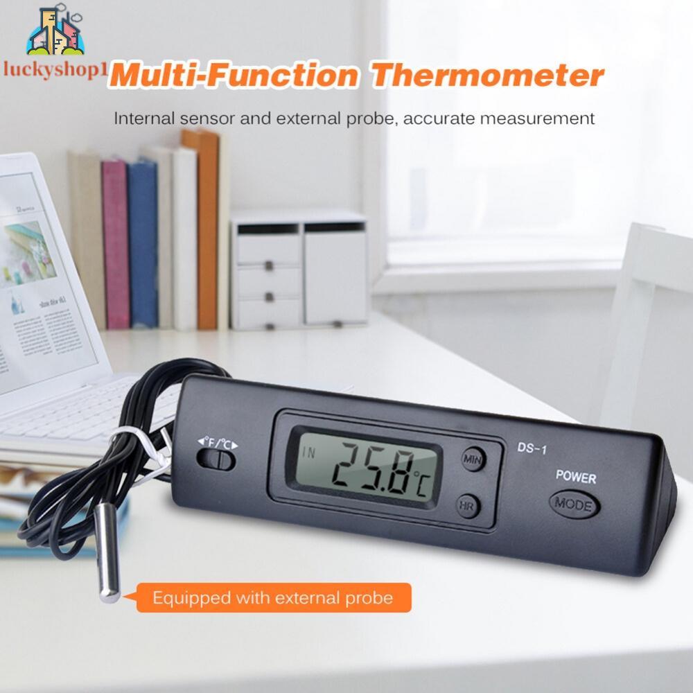 【HÀNG CÓ SẴN】Electronic LCD Car Thermometer with Waterproof Probe for Temperature Measurement-BIG SA