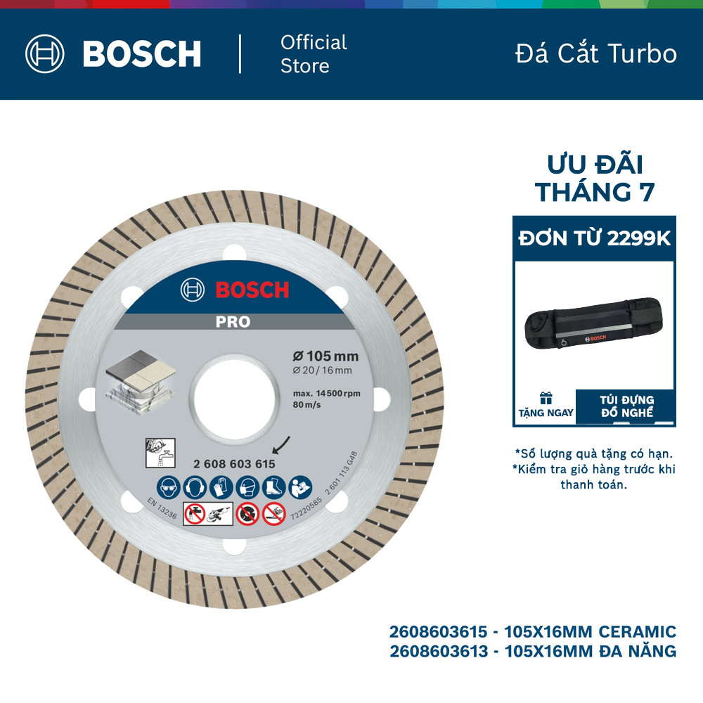 Đá cắt kim cương Bosch Turbo