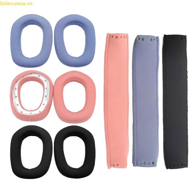 Fol Mesh Fabric Headband Cushion Thay thế Earpad Tăng cường và cách ly tiếng ồn cho mẫu G435
