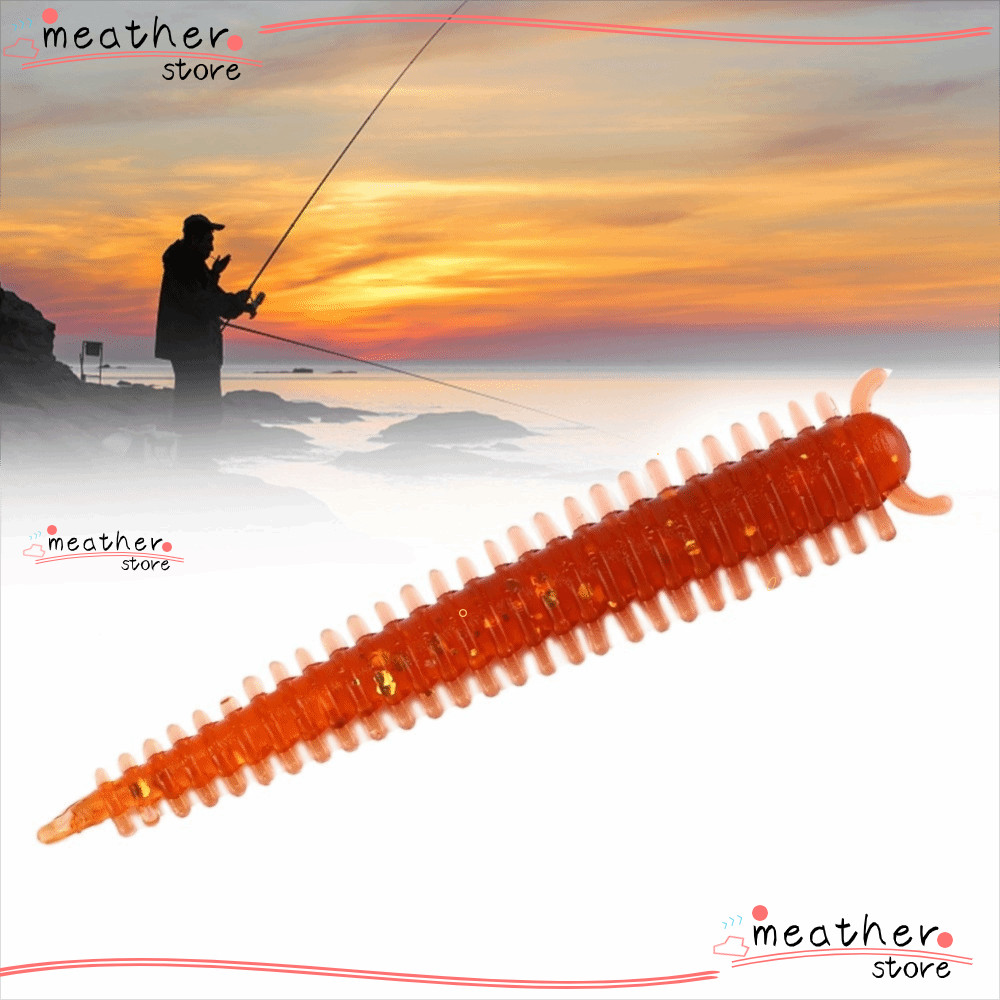 MEATHERSTORE 30 Mồi câu cá giun đất, Mồi giun đất mềm 6cm, Mồi câu cá có mùi cá bền bỉ Câu cá nước n