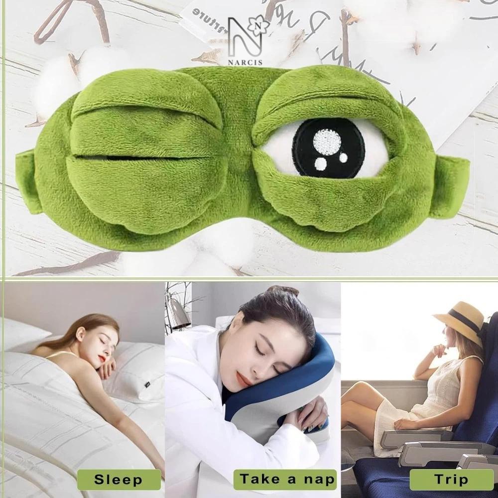 NARCIS Plus Sleep, Green Big Eyes Skin-friendly Frog Sleep Eye, Lovely Thoáng Khí Shading Cartoon Pl