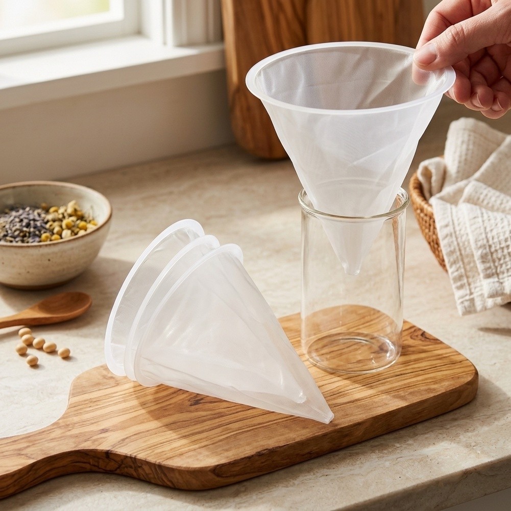 【CHAMER】Nylon Honey Filter Cone 4 Pack 150 Mesh for Filtering Honey Soy Milk Efficiently【HomeLiving】