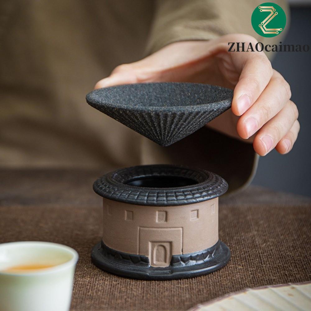 Bộ lọc cà phê gốm siêu nhỏ ZHAOCAIMAO, Bộ lọc trà Hakka Tulou cầm tay không bẩn, Lễ trà tái sử dụng 