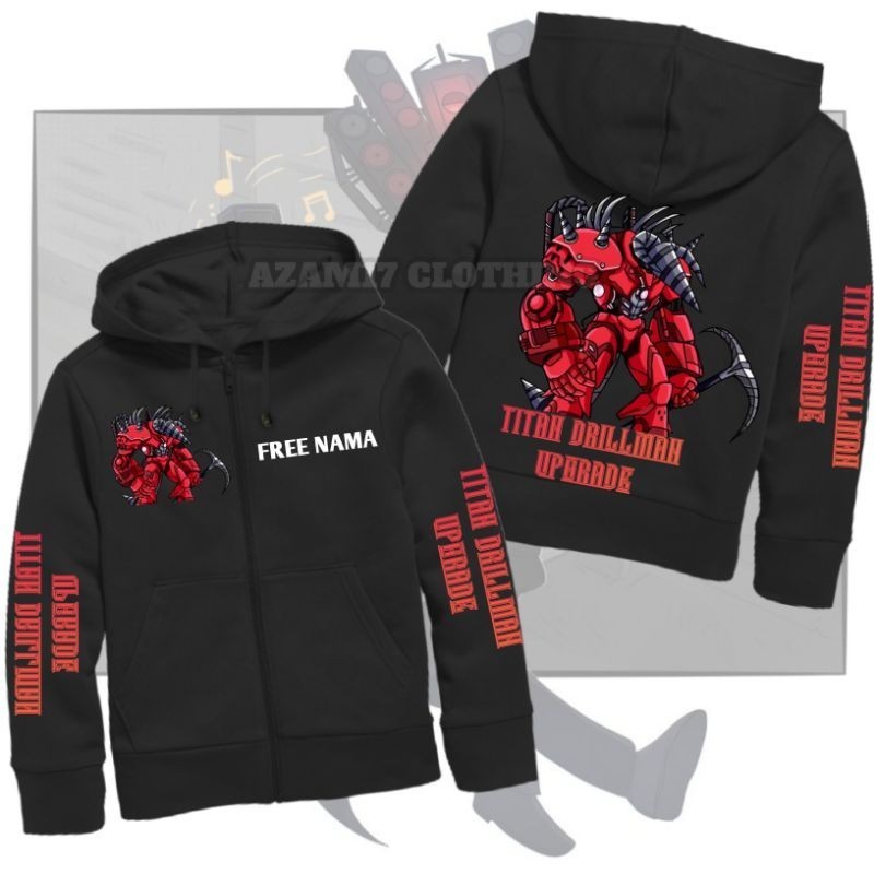 ❈ ่ TITAN DRILMAN TRẺ EM ZIPPER HOODIE ÁO KHOÁC NÂNG CẤP ❈ ่ ◕ SKBIDI TOILES BOSS ZIPPER ÁO KHOÁC