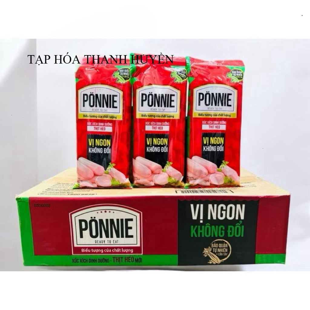 Thùng 20 gói Xúc Xích Dinh Dưỡng Ponnie siêu to 280g/gói (4 cây x 70g).TẠP HÓA THANH HUYỀN