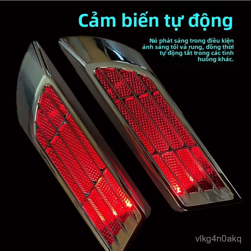 Đèn trang trí hốc gió nắp capo ô tô chạy bằng năng lượng mặt trời cảnh báo ban đêm độc đáo