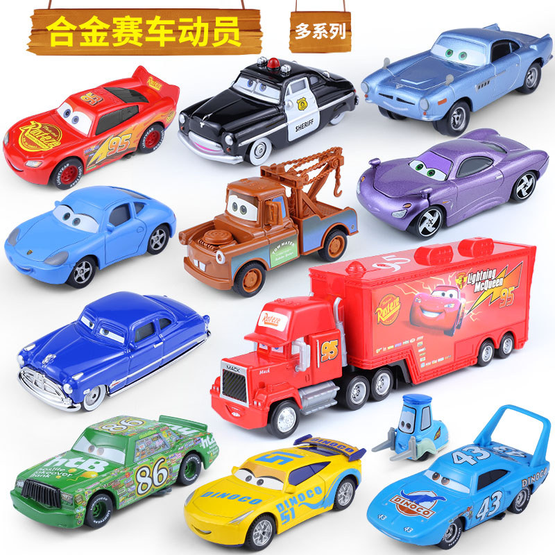 Hàng sẵn có Bán chạy Câu chuyện đua xe chính hãng 3 hợp kim McQueen Cool Sister Police Car Die Tooth