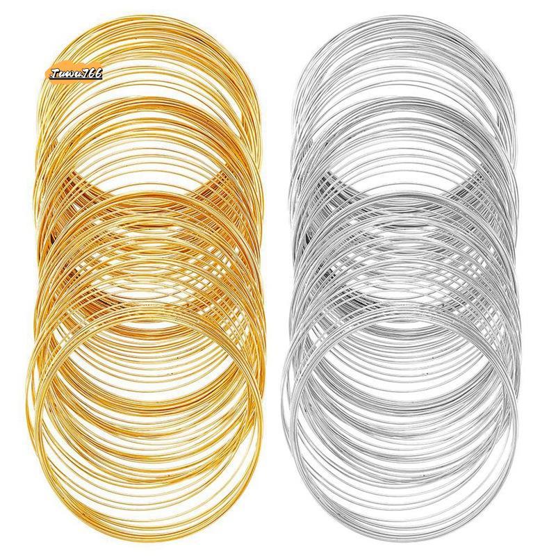 200 Vòng Dây Nhớ Vòng Tay Trang Sức Số Lượng Lớn Dây Nhớ Vòng Tay Vàng Bạc Thép Đính Hạt Dây