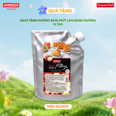 [QUÀ TẶNG KHÔNG BÁN] Mứt Làm Bánh Nướng Vị Táo - Có miếng trái cây thật - Nguyên liệu làm bánh - ANDROS