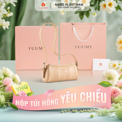 Bộ hộp quà YUUMY (Túi đeo vai nữ YUUMY YN308 + Hộp quà YHQ2 + Túi giấy YTG2 + Túi rút BVR3838 + Thiệp cảm ơn YBT1)