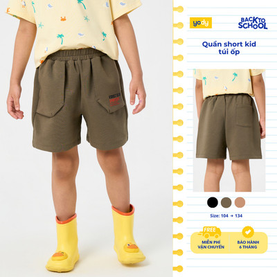 Quần Shorts bé trai YODY quần đùi cargo túi ốp, vải cotton thoáng mát BCJT26S004