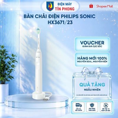 Bàn chải điện Philips sonic HX3671 an toàn sức khỏe, bảo hành 2 năm | Hàng chính hãng