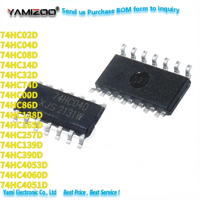 5 Chiếc 74HC14D 74HC14 SN74HC14DR 74HC00D 74HC00 74HC04D 74HC04 74HC08D 74HC08 74HC27D 74HC74D Mạch 