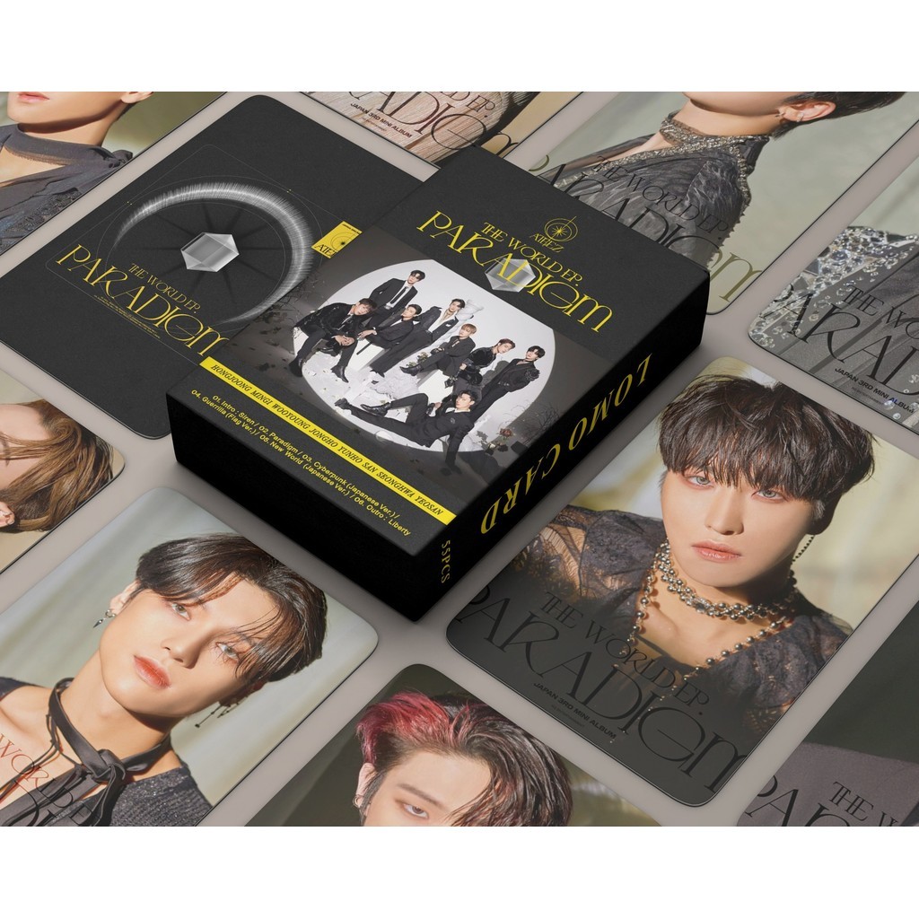 Hàng sẵn có 55 tờ Hàn Quốc ATEEZ Album mới ATEEZ Paradigm Photocard Lomo Photocard Bưu thiếp