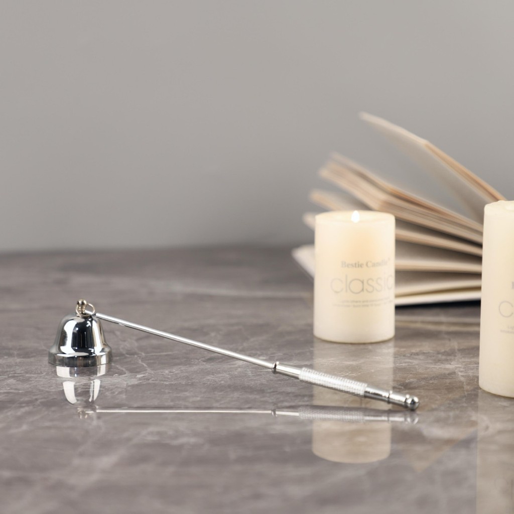 LDBT Modern minimalist metal silver candle extinguisher tool bell-shaped candle extinguishing bell f