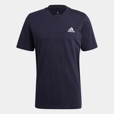 adidas Phong cách sống Áo Thun Thêu Logo Nhỏ Essentials Nam Màu xanh da trời GK9649