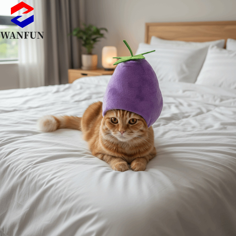 RADIANTEDGE Banana Cat Head Cover, Soft Plush Cat Banana Headgear, Ngộ nghĩnh Dễ Thương Biến Dạng Có