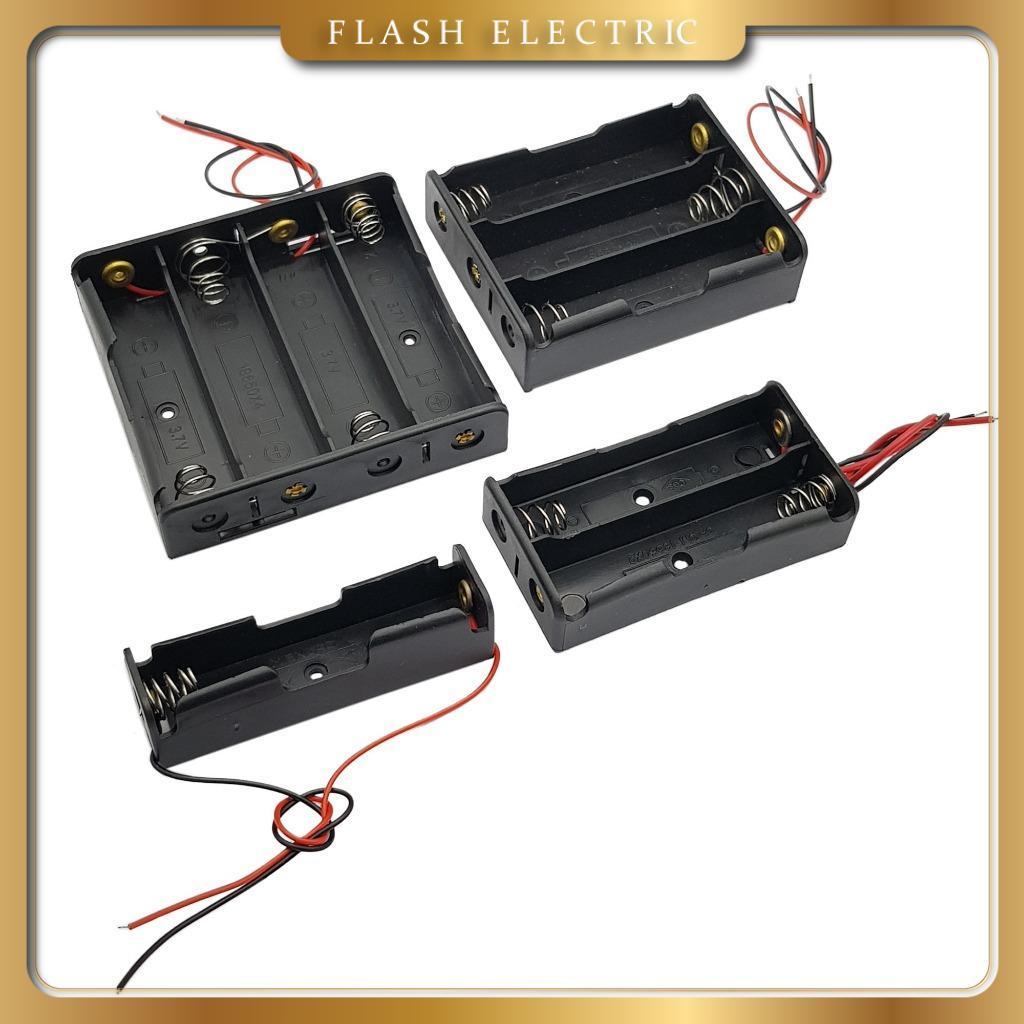 Hộp Đế Pin 18650 Nối Tiếp 1 Cell - 2 Cell - 3 Cell - 4 Cell Có Dây Ra