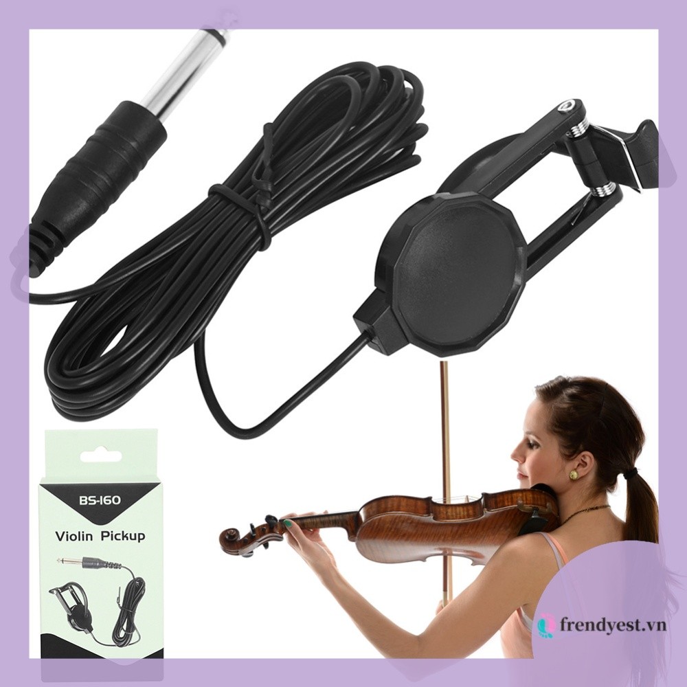 [frendyest.vn] Violin Pickup Violin Electric Pickup Đầu dò violin cầm tay Pickup Không đục lỗ Phụ ki