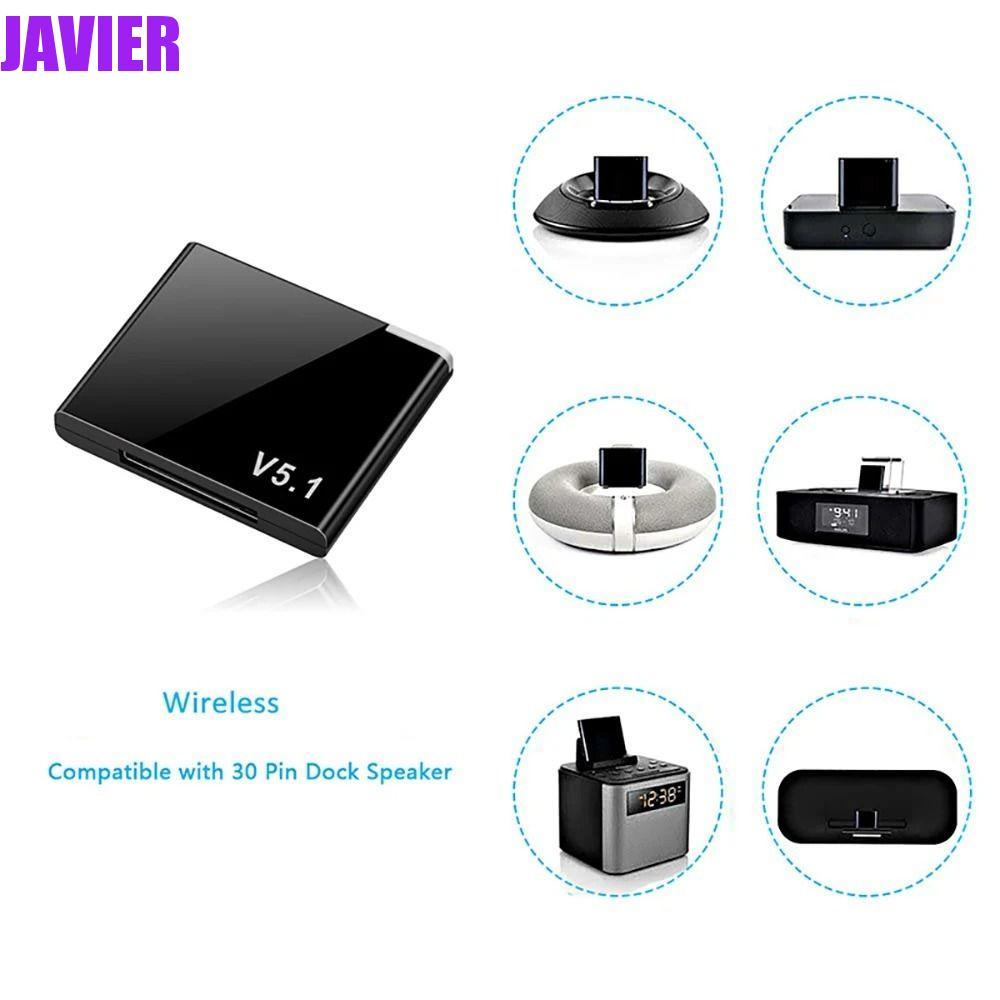 Bộ chuyển đổi không dây Bluetooth JAVIER, Bộ thu âm thanh Bluetooth 5.1 30 Pin Dock 5.1, Đèn báo LED
