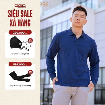 Áo Polo Nam Dài Tay DGC Cổ Bẻ Chất Vải Thoáng Mát Thấm Hút Mồ Hôi Tốt - WAPBC05M