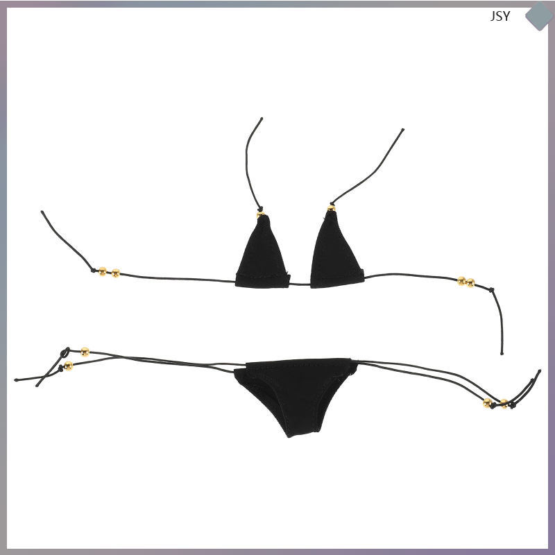 🖼️ 1Bộ Bikini Búp Bê Vải Đen Dùng Trang Trí Cho Búp Bê