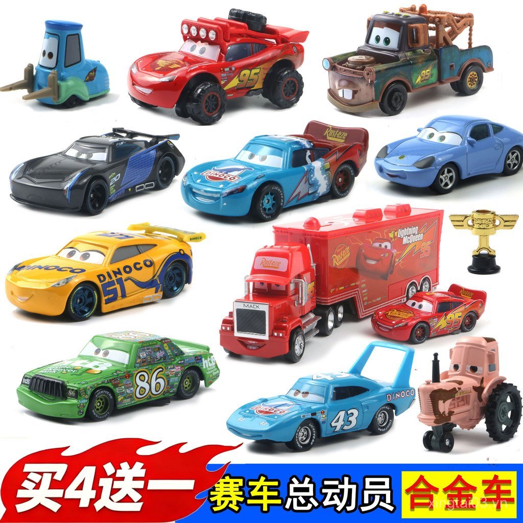Câu Chuyện 3 Lightning McQueen Racing Black Storm Die Car King He Car Toy Set Bộ Kết Hợp Bộ Sưu Tập 