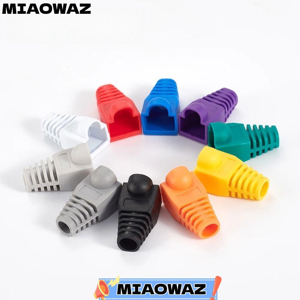 MIAOWAZ 100 Cái OD6.5 Đầu Nối Cáp, Đầu Nối 8p8c CAT5e CAT6 RJ45 CoverNetwork Cable Caps, Khởi Động E