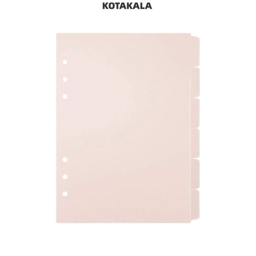 KOTAKALA 6 CÁI Binder Divider, A5 6 Ring Index Page Tab, Planner Pink Plastic 6 CÁI Binder Index Div