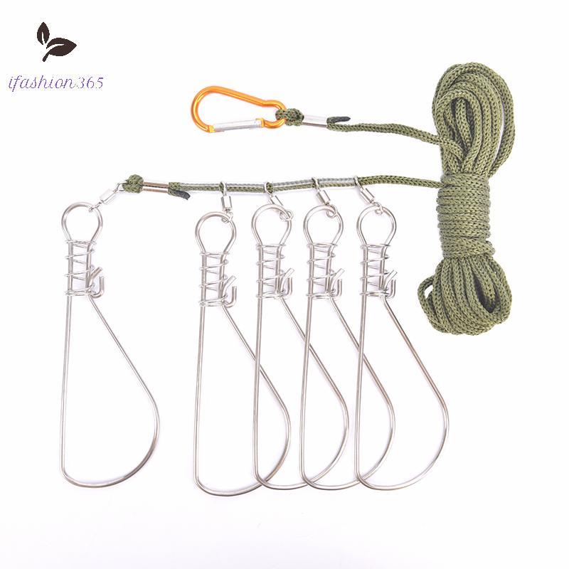 [LF] Fishing Lo Bule Fishing Fishing Snaps Chain Stringer With Float Live Fish Lo Belt VN