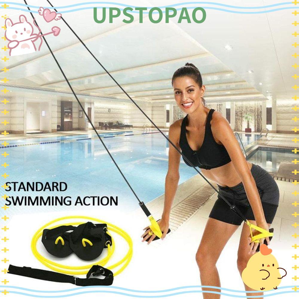 UPSTOPAO 20-60LBS Tay Webbed Paddle Co Giãn Kéo Dây Tập Thể Dục Cánh Tay Bơi