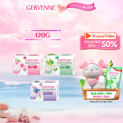Xà bông tắm trắng da hương nước hoa Gervenne 90g / 120g (3 mùi)