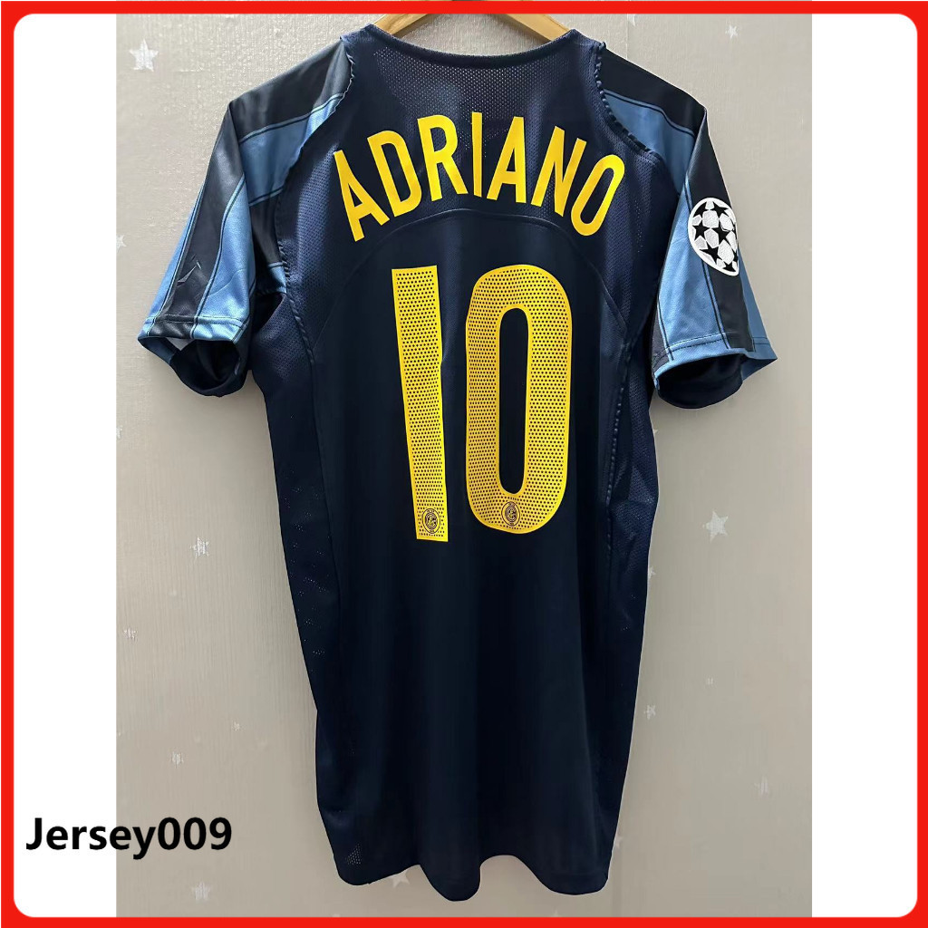 S-XXL [Phong cách mới] 04-05 Inter Milan ADRIANO VERON Áo thun bóng đá cổ điển thứ ba hàng đầu Áo bó