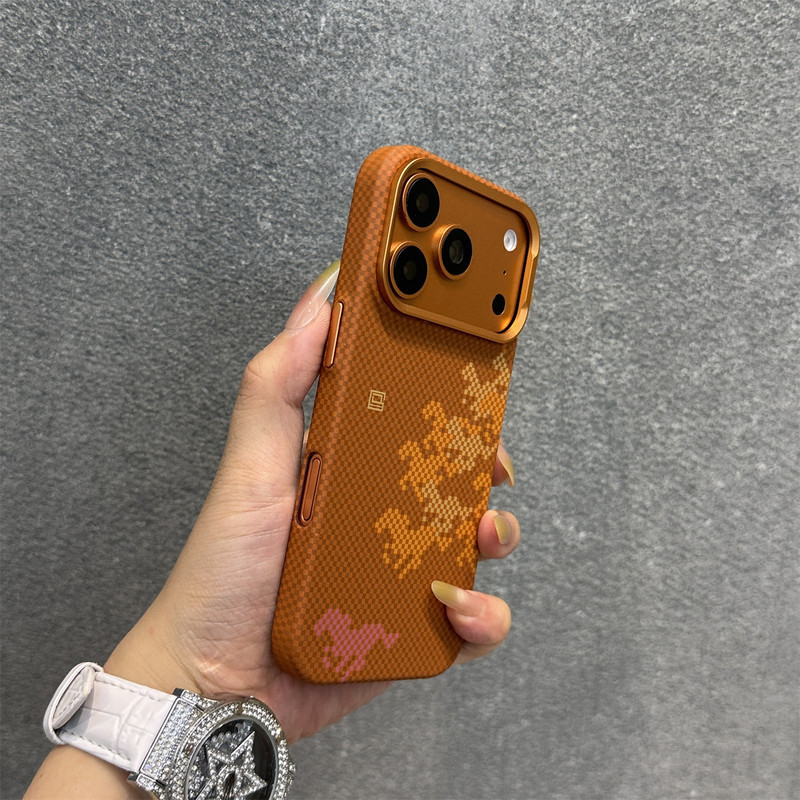 Ốp điện thoại Kevlar phong cách mới Wanma Pentium Kevlar Áp dụng từ tính IPhone18PROMAX Vỏ điện thoạ