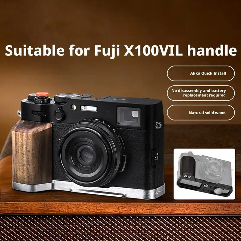 Dành Cho X100VI Retro Lồng Cho FUJIFILM X100VI, Với Tay Cầm Bằng Gỗ, Tích Hợp Đĩa Phát Hành Nhanh Ch