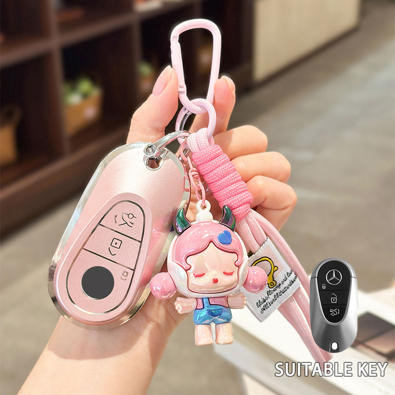 Chìa Khóa Từ Xa Fob Bao Chìa Khóa Móc Khóa Cho Xe Mercedes Benz CLA GLA GLK AMG GLC C C200 B200 S C E Class W213