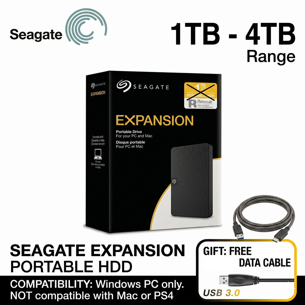 Ổ cứng gắn ngoài Seagate 4TB 2TB Mở rộng USB 3.0 Ổ cứng gắn ngoài 2TB / 1TB Ổ cứng gắn ngoài di động