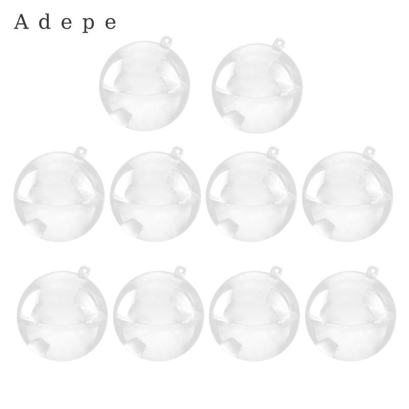 10 Chiếc Nhựa Tròn Bóng Giáng Sinh Bauble Trang Trí Quà Tặng Hàng Thủ Công 40mm