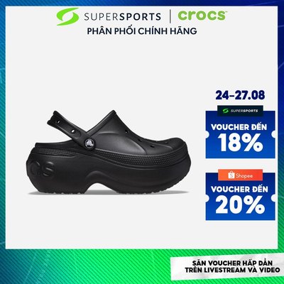 Giày Clog Unisex Crocs Bella - Đen - 210062-001 ADS06 LS200