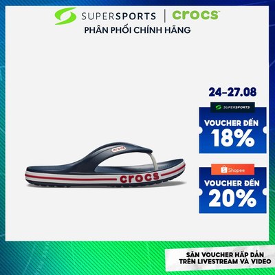 Dép Xỏ Ngón Unisex Crocs Bayaband - Xanh Navy - 205393-4CC ADS03 LS100