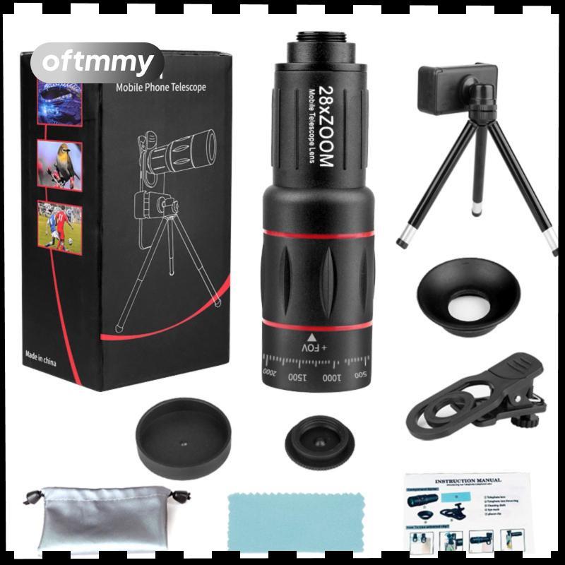 Điện thoại Telephoto Lens Kit Đen 28x Zoom Lens Kit Kính quang cầm tay Phụ kiện di động