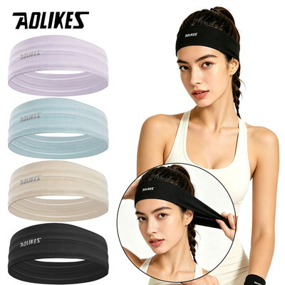 AOLIKES Thể Thao Thoáng Khí Rộng Mồ Hôi Tập Yoga Chống Ẩm Chống Trơn Trượt Đầu Co Giãn