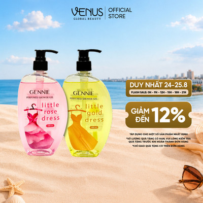 Combo 02 Sữa tắm Nữ Gennie Little Dress 450ml Hương Thơm Quyến Rũ Lưu Hương Đến 8H