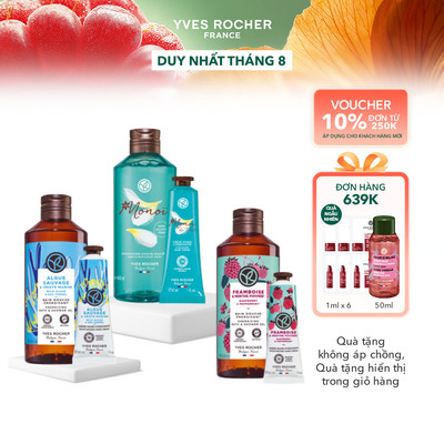 Combo sữa tắm thiên nhiên và kem dưỡng da tay Yves Rocher 400mlx30ml
