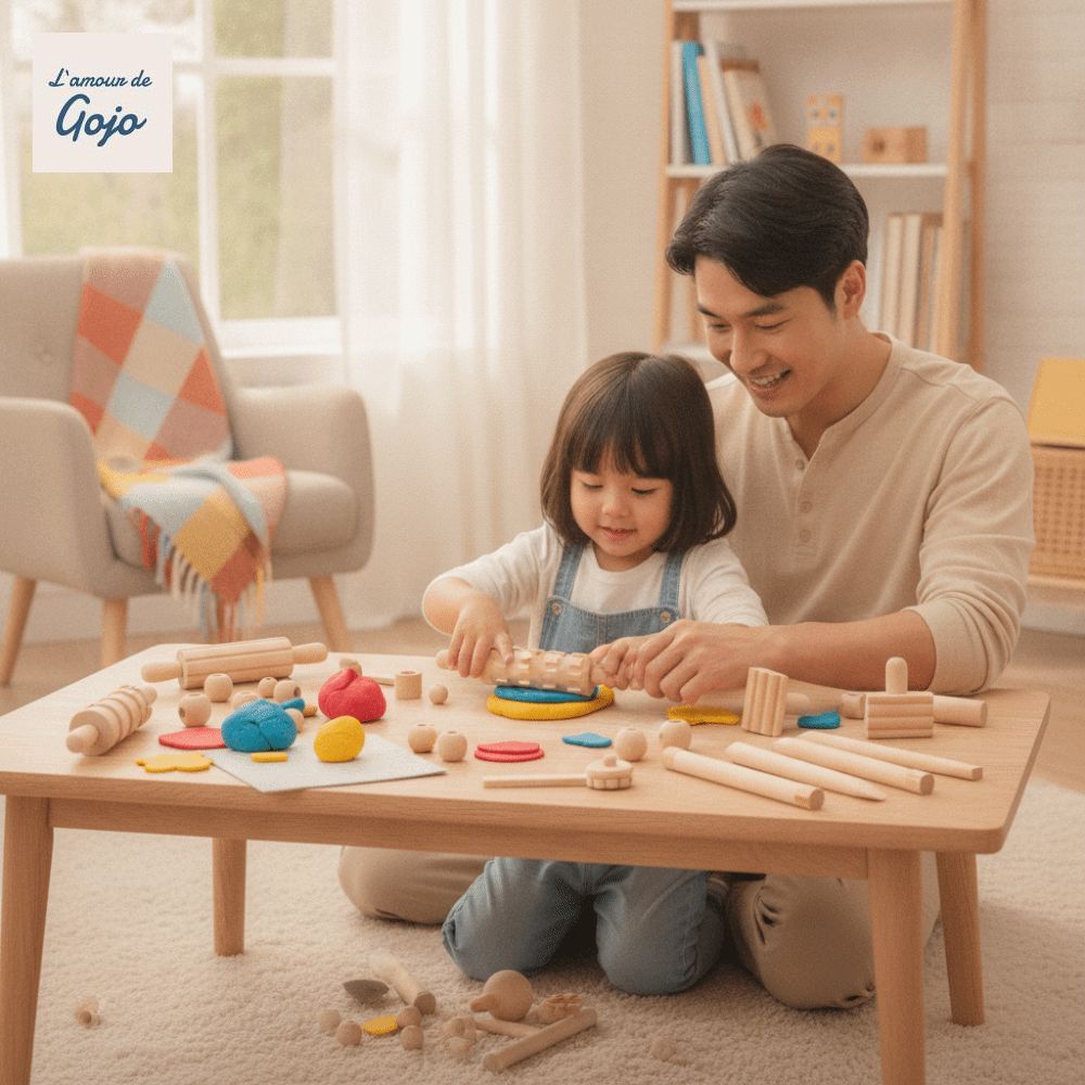 GOJO 12 Bộ Đồ Chơi Cán Pin Trẻ Em, Dụng Cụ Bột Đất Sét Thân Thiện Với Môi Trường An Toàn, Dụng Cụ Đấ