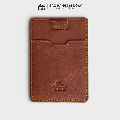 Ví nam da bò Lata (Thời trang nam đựng namecard - Ví da thật LVN77)