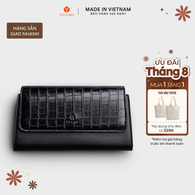 Ví Yuumy ( Thời trang nữ kiểu cầm tay dáng dài basic - Ví da Seasand YV86)