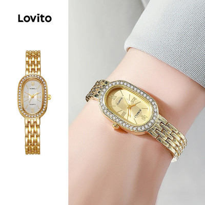 Đồng hồ quartz Lovito thanh lịch phong cách đính đá LFA114032