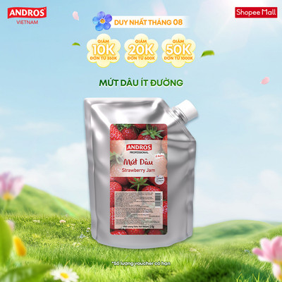 Mứt Dâu Ít Đường - Không chất bảo quản - ANDROS - 1KG